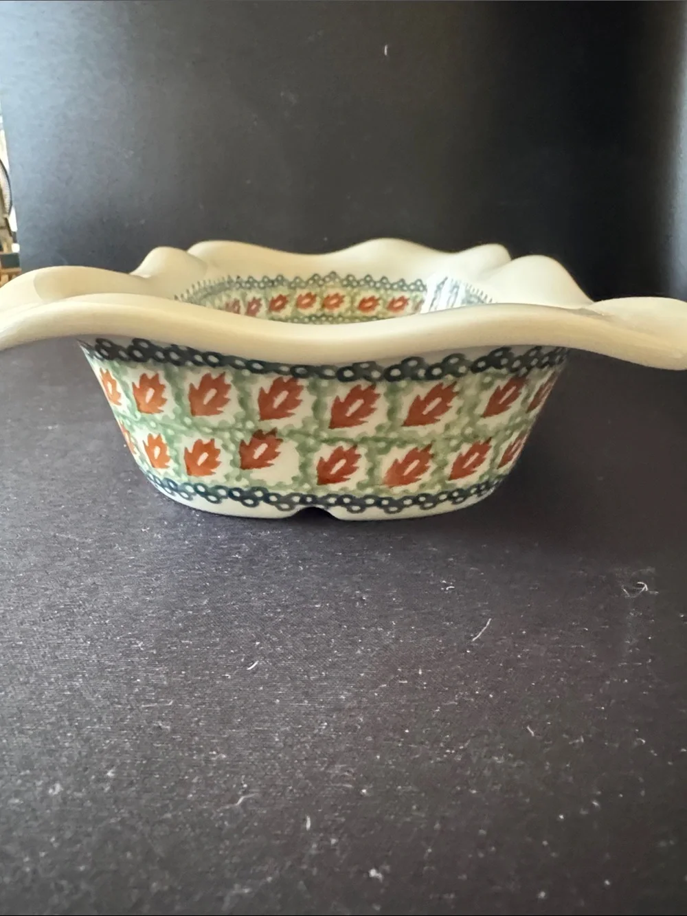 Vintage Polish Pottery Rectangular Baking Dish